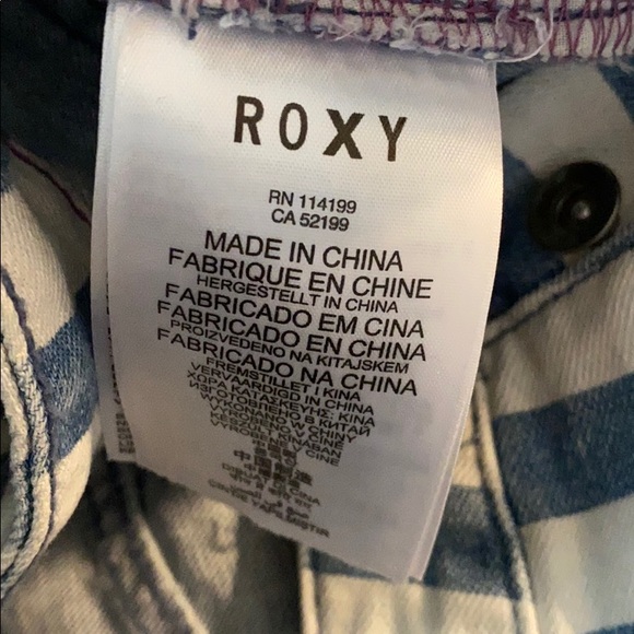 Roxy Denim Striped Shorts - Picture 9 of 11